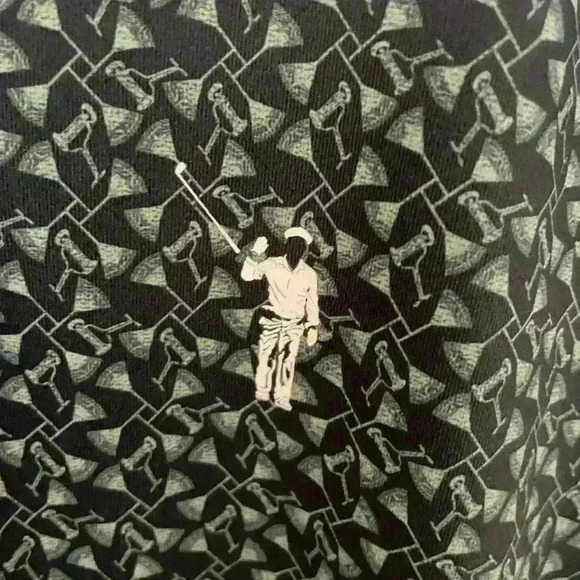 William Murray Green Martini Golfing All Over Performance Polo Size XL EUC - Picture 4 of 8